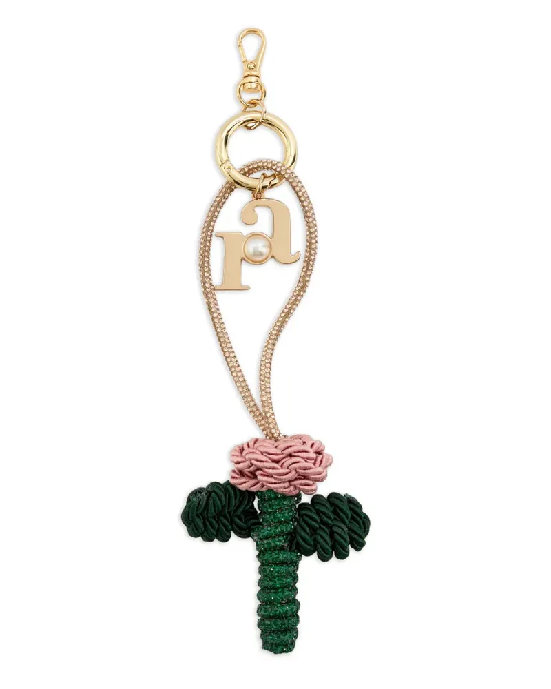 Rosantica flower-detail bag charm - Gold Gold