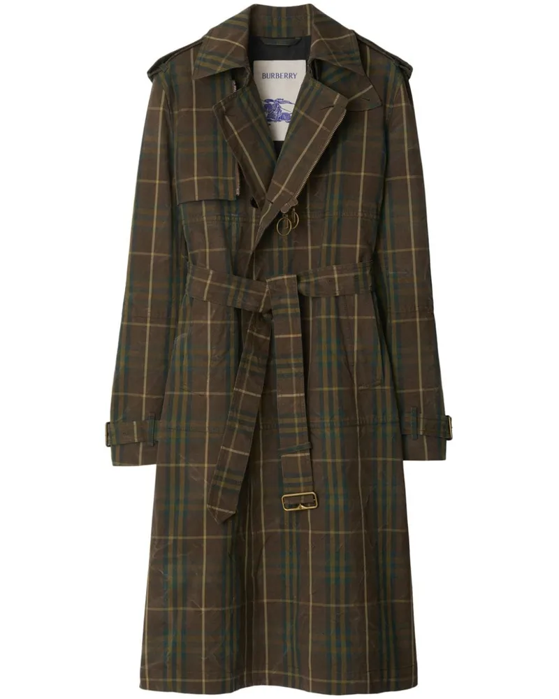 Burberry Karierter Trenchcoat - Braun Braun