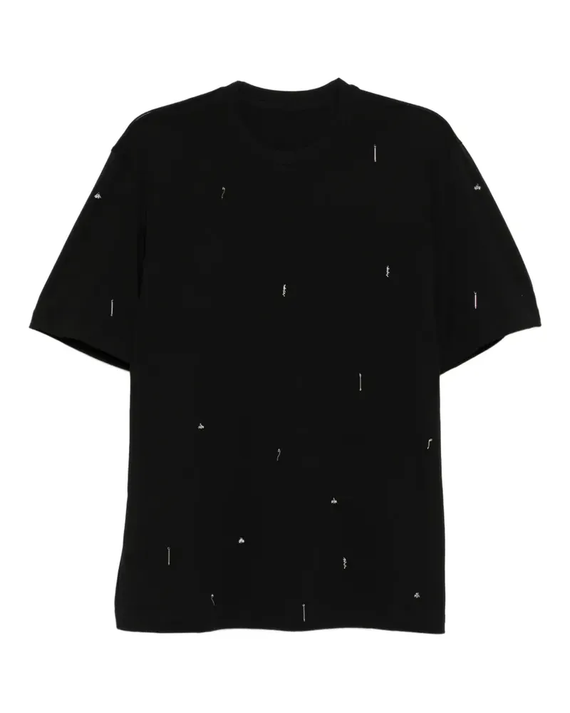 JNBY Verziertes T-Shirt - Schwarz Schwarz