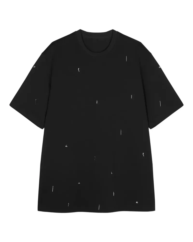 JNBY Verziertes T-Shirt - Schwarz Schwarz