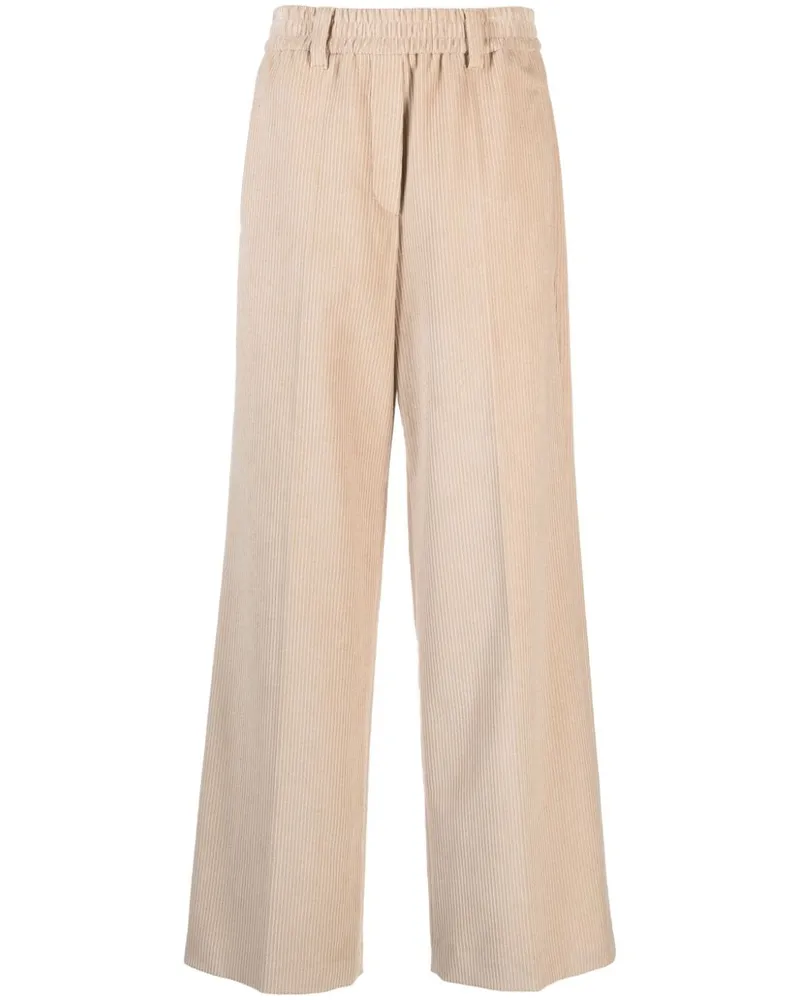 Brunello Cucinelli Cordhose mit weitem Bein - Nude Nude