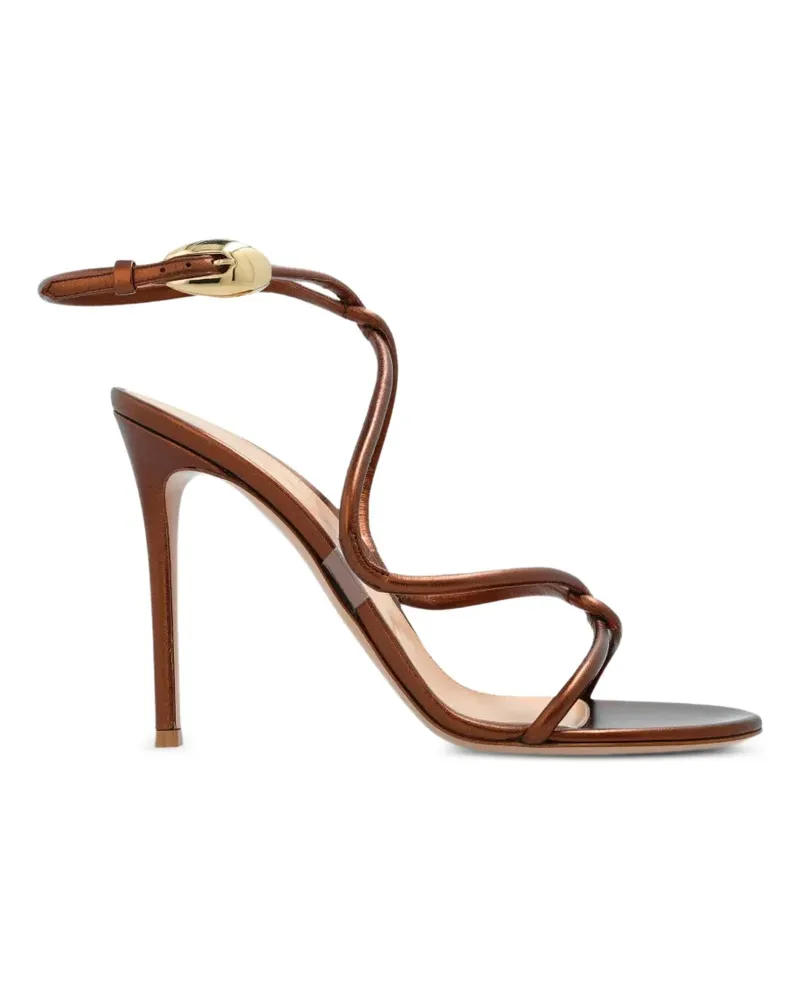 Gianvito Rossi Jungle Mamba Sandalen im Metallic-Look - Braun Braun