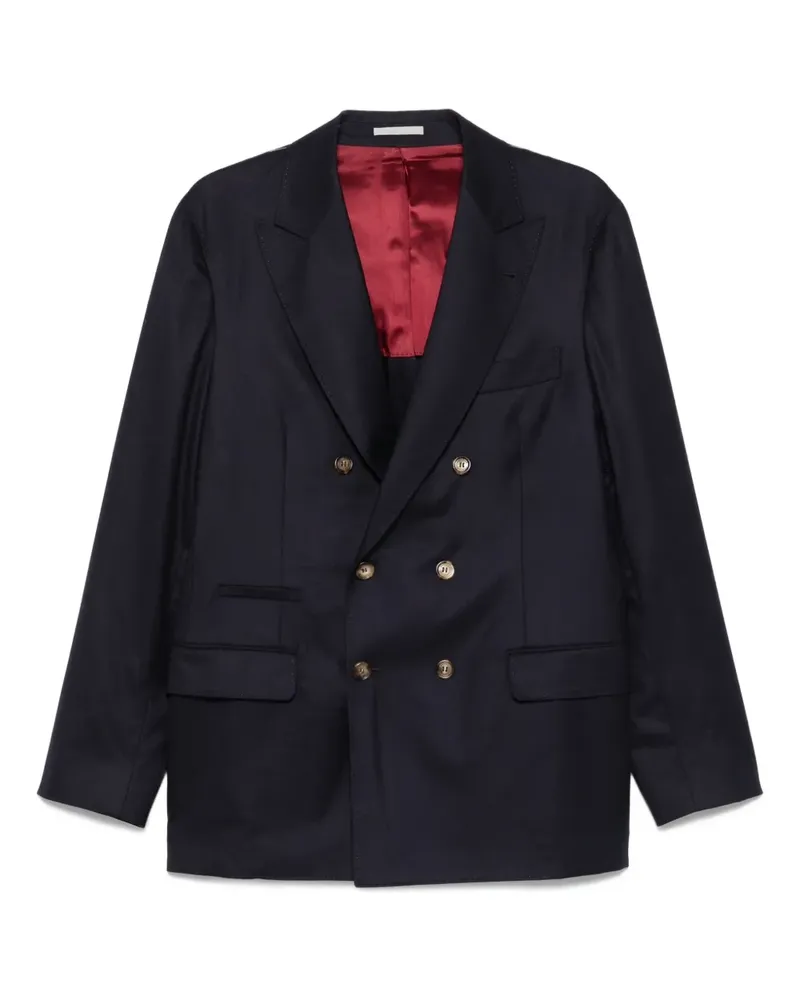 Brunello Cucinelli Doppelreihiges Sakko - Blau Blau