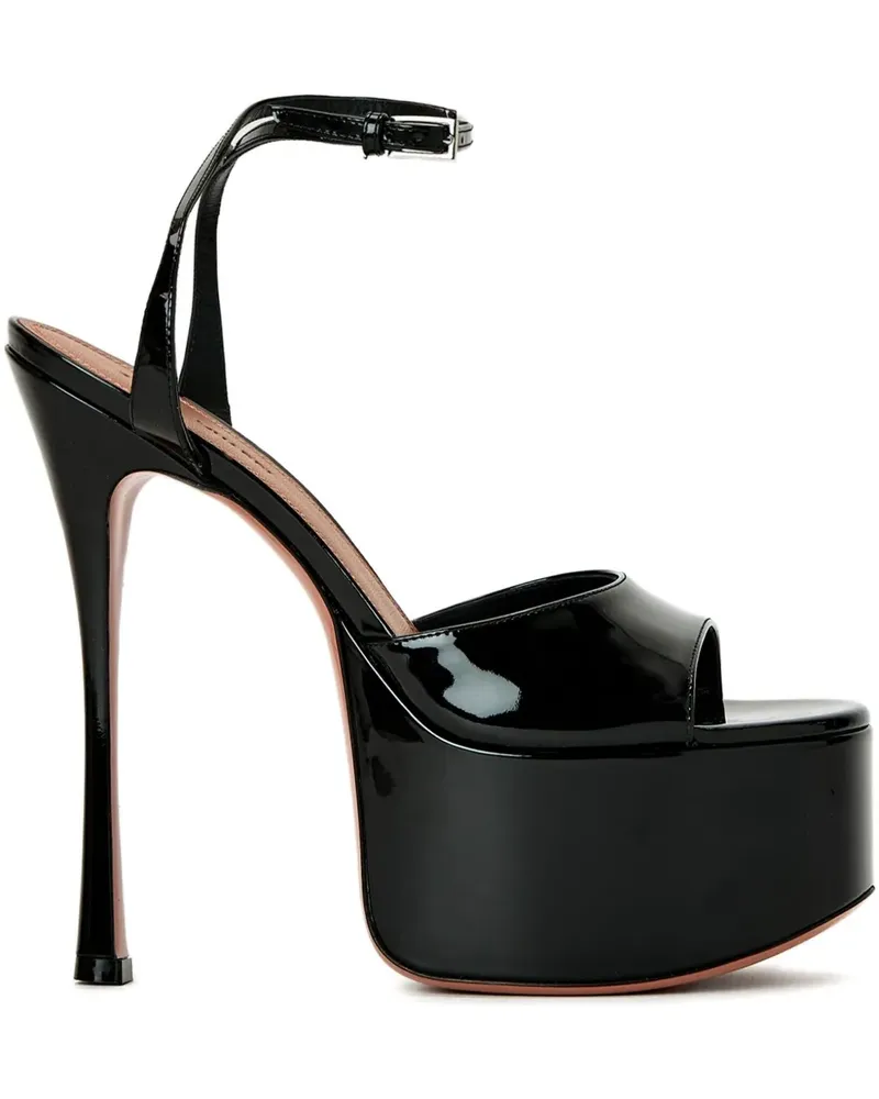 Amina Muaddi 155mm Aya platform sandals - Schwarz Schwarz