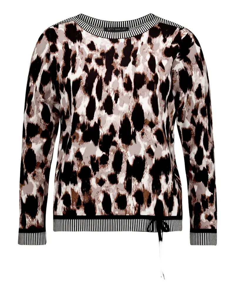 Betty Barclay leopard-print drawstring sweater - Nude Nude