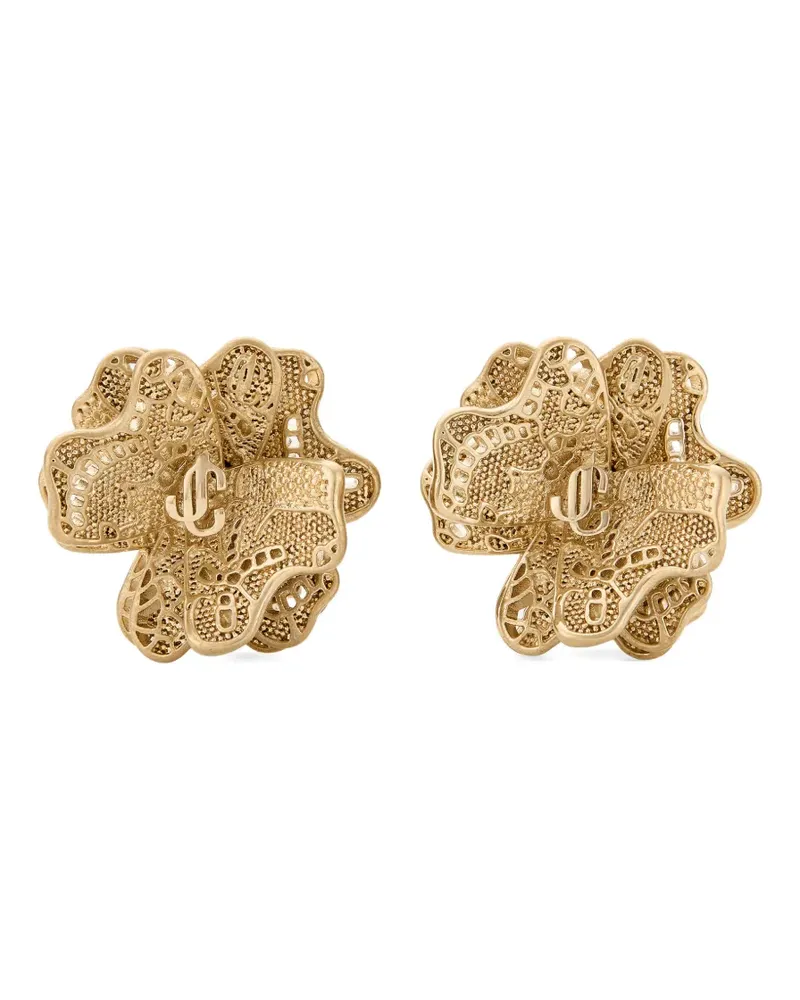 Jimmy Choo Lace Corsage Ohrstecker - Gold Gold