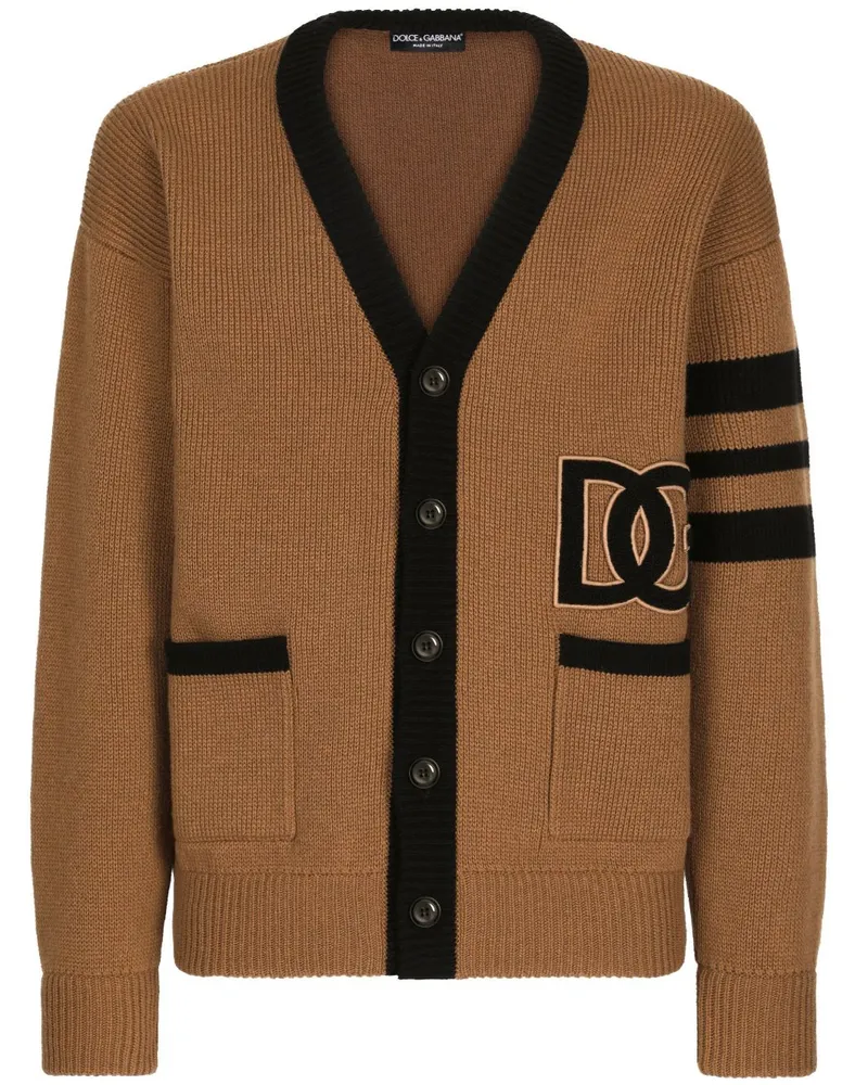 Dolce & Gabbana Cardigan mit DG - Braun Braun