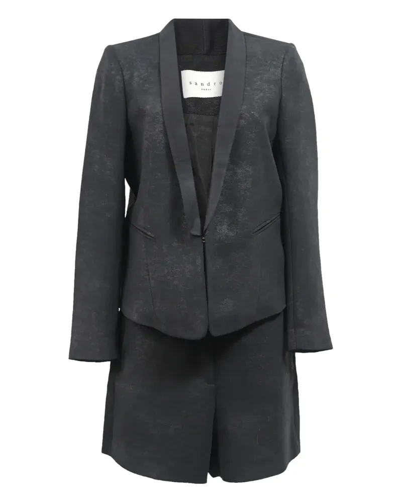 Sandro shimmered blazer shorts set - Schwarz Schwarz