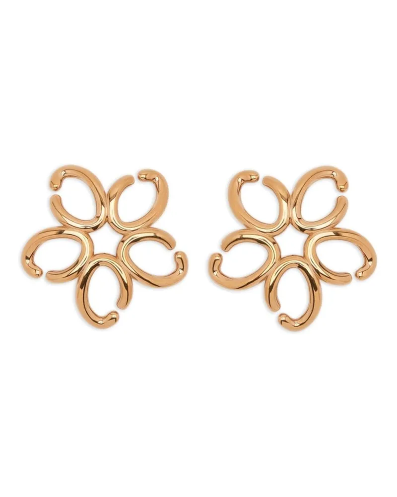 Oscar de la Renta Kleine O Flower Ohrringe - Gold Gold