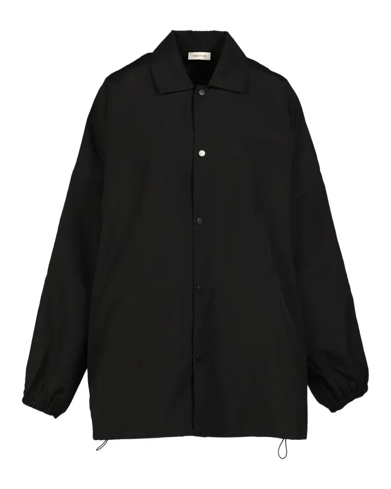 Fear of God Oversized-Windbreaker mit Logo-Patch - Schwarz Schwarz