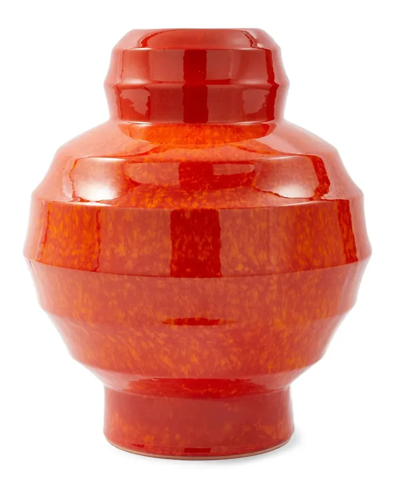 POLSPOTTEN Sumo Vase aus Keramik - Orange Orange