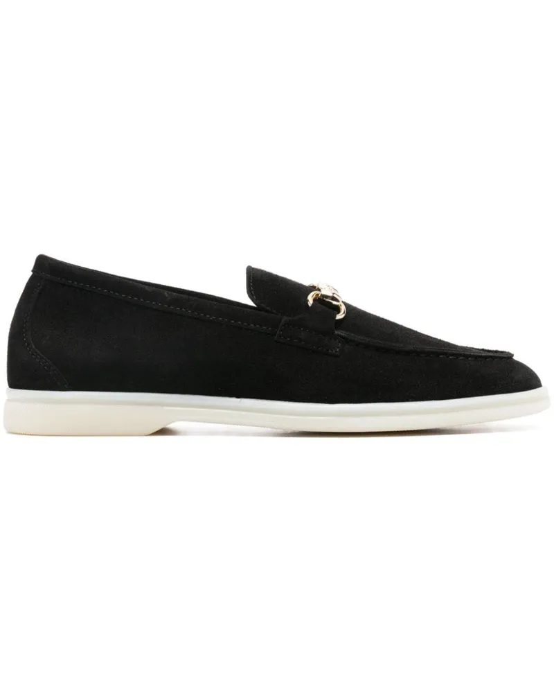Scarosso Lilia Loafer aus Wildleder - Schwarz Schwarz