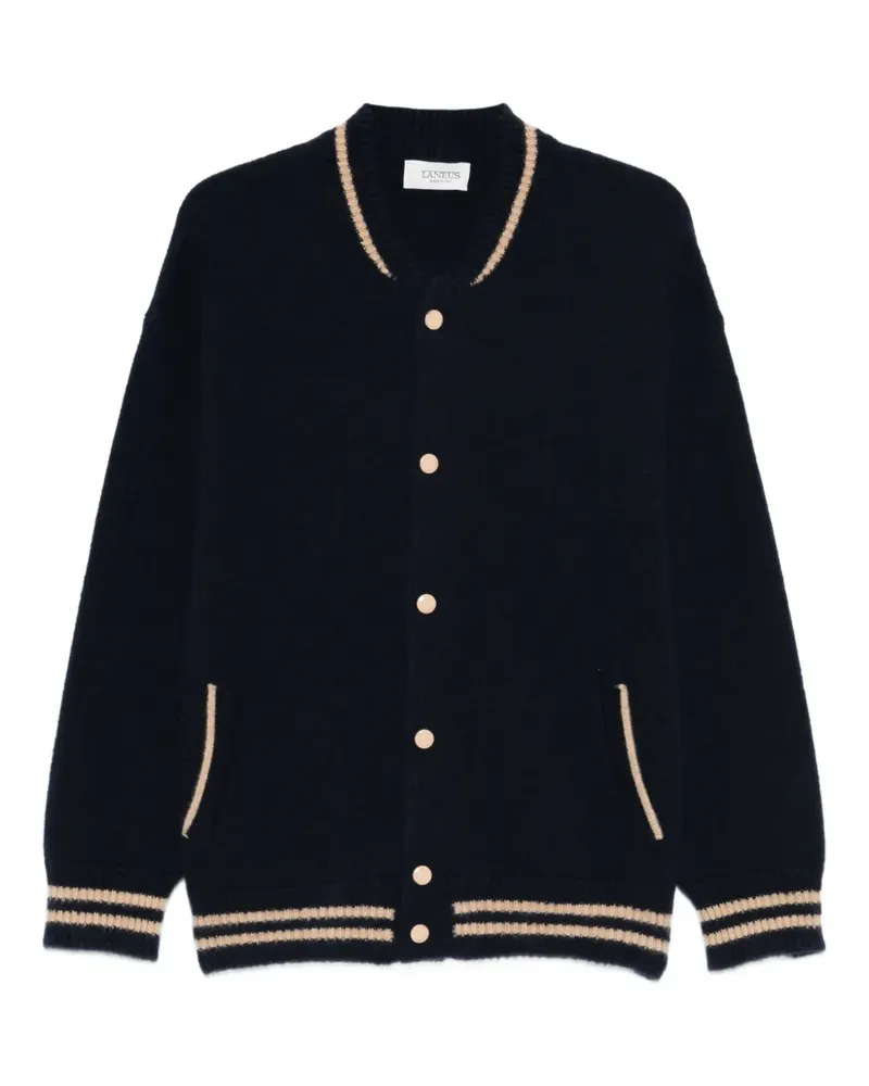 Laneus Cardigan im Bomberjacken-Look - Blau Blau