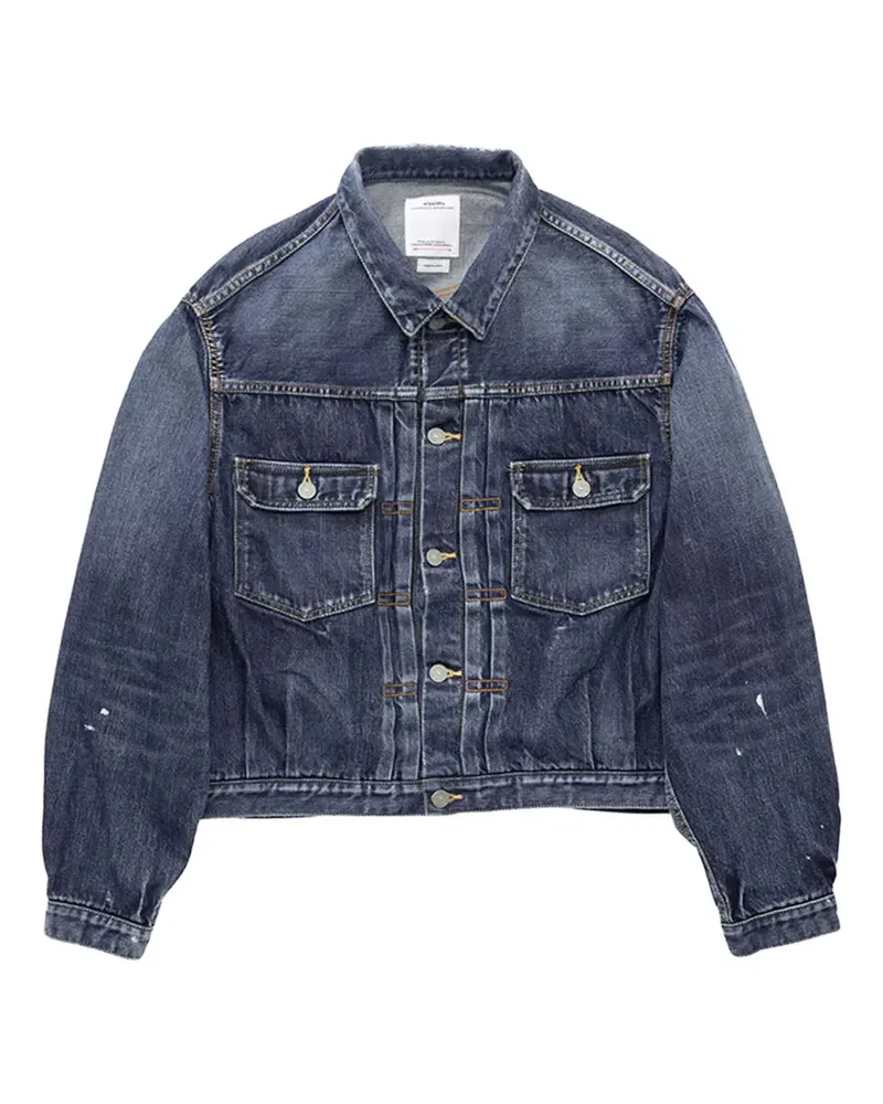 Visvim Jeansjacke im Distressed-Look - Blau Blau