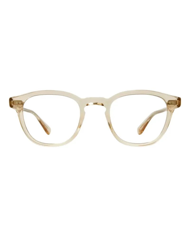 Garrett Leight Evan round glasses - Nude Nude