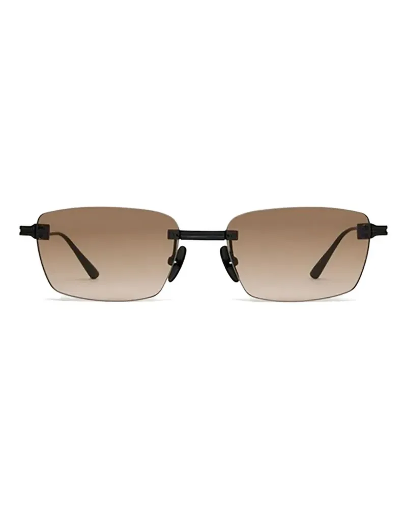 CHIMI Rahmenlose Cubic Sonnenbrille - Braun Braun