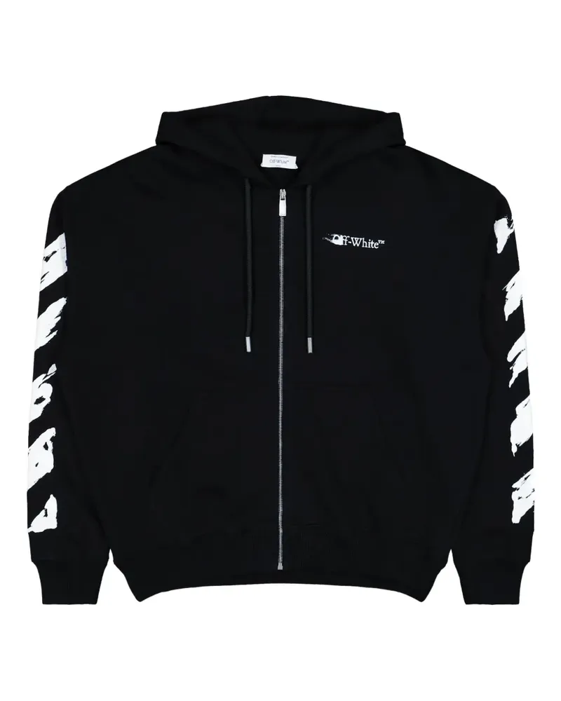 OFF-WHITE Kapuzenjacke mit Pfeil-Print - Schwarz Schwarz