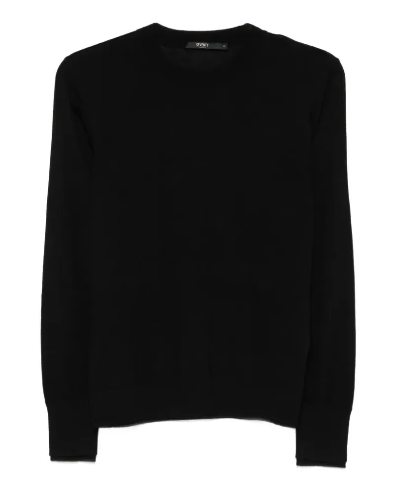 Seventy Klassischer Pullover - Schwarz Schwarz