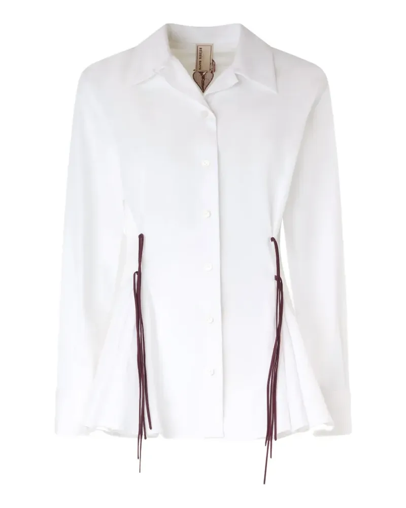 Antonio Marras drawstring-waist embroidered-motif shirt - Weiß Weiß