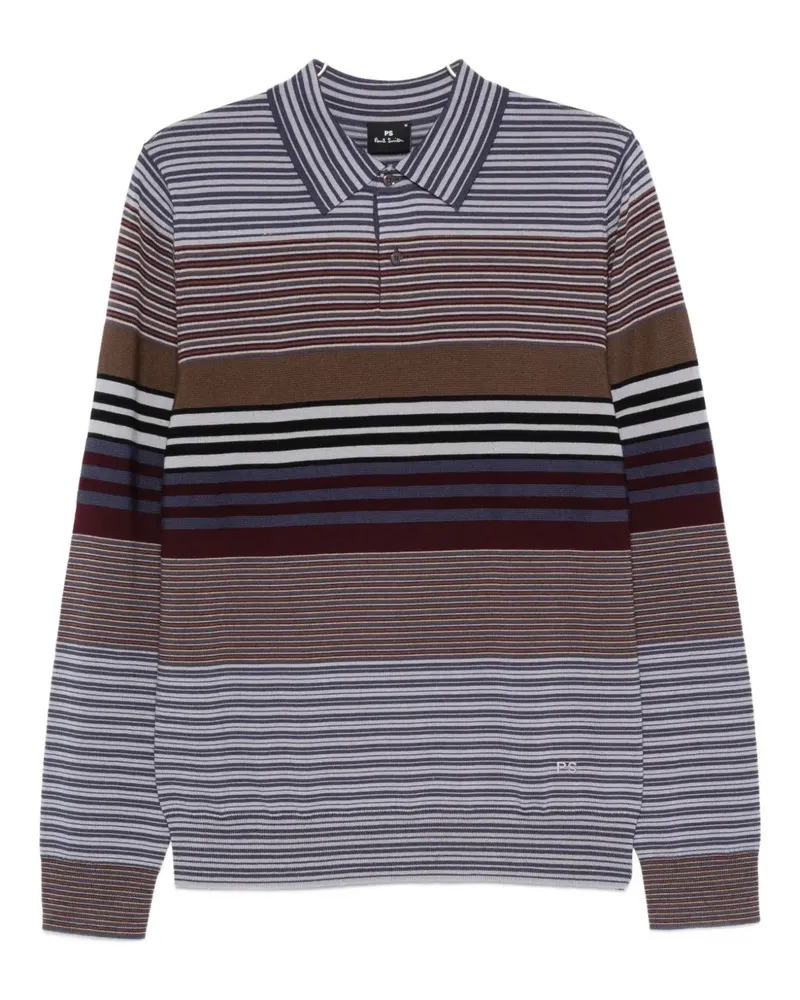 Paul Smith Gestreiftes Poloshirt - Violett Violett