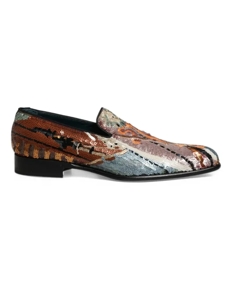Dolce & Gabbana sequin-embellished loafers - Braun Braun