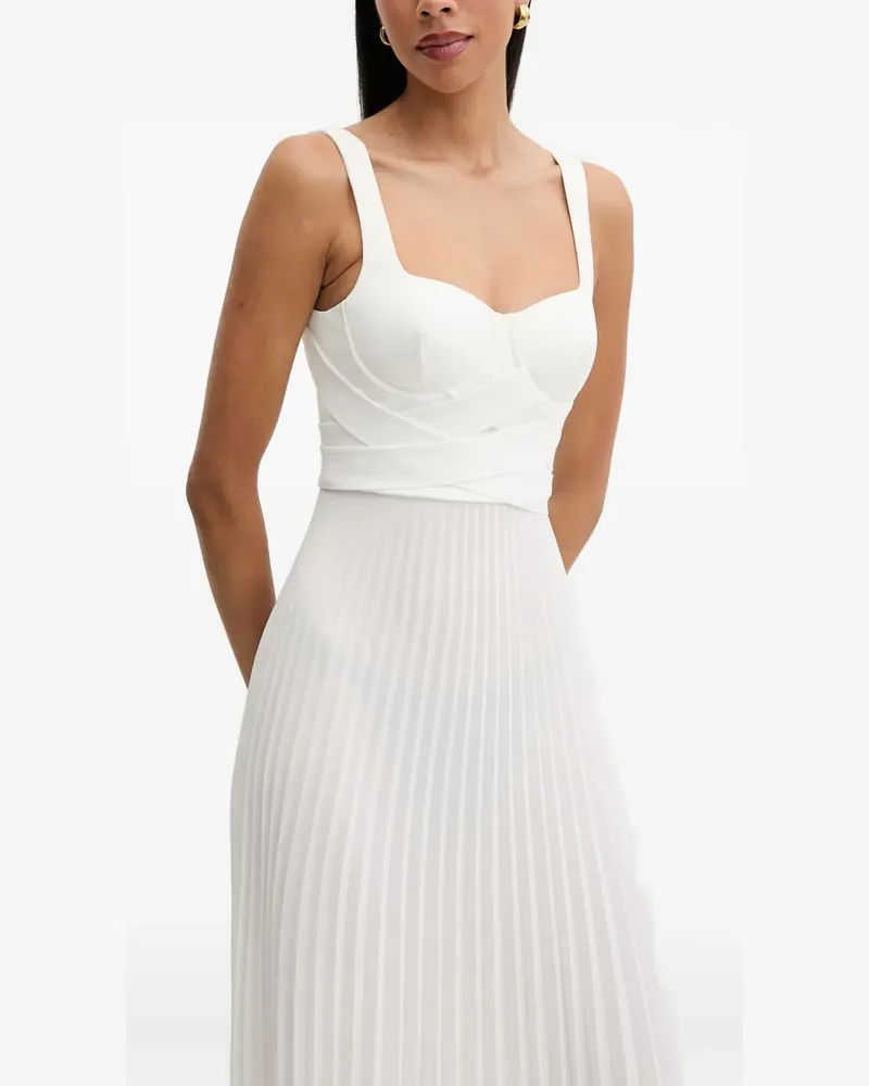 Patrizia Pepe pleated maxi dress - Weiß Weiß
