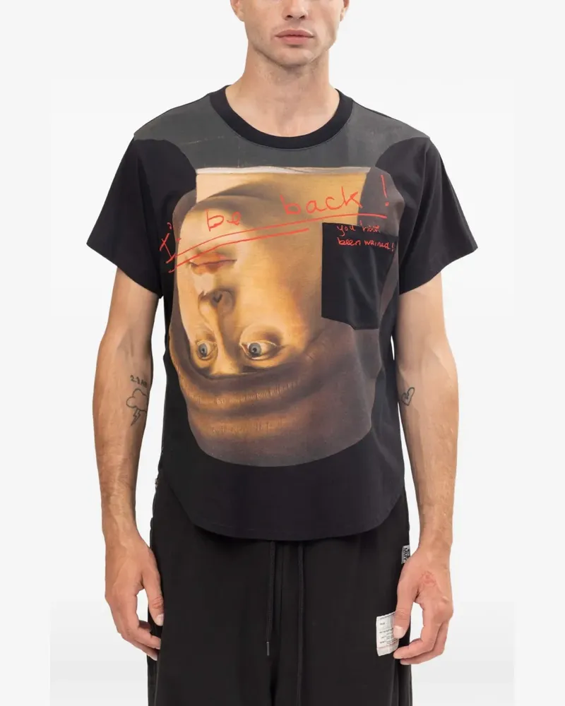 Vivienne Westwood Upside Down Head Circle T-Shirt - Schwarz Schwarz