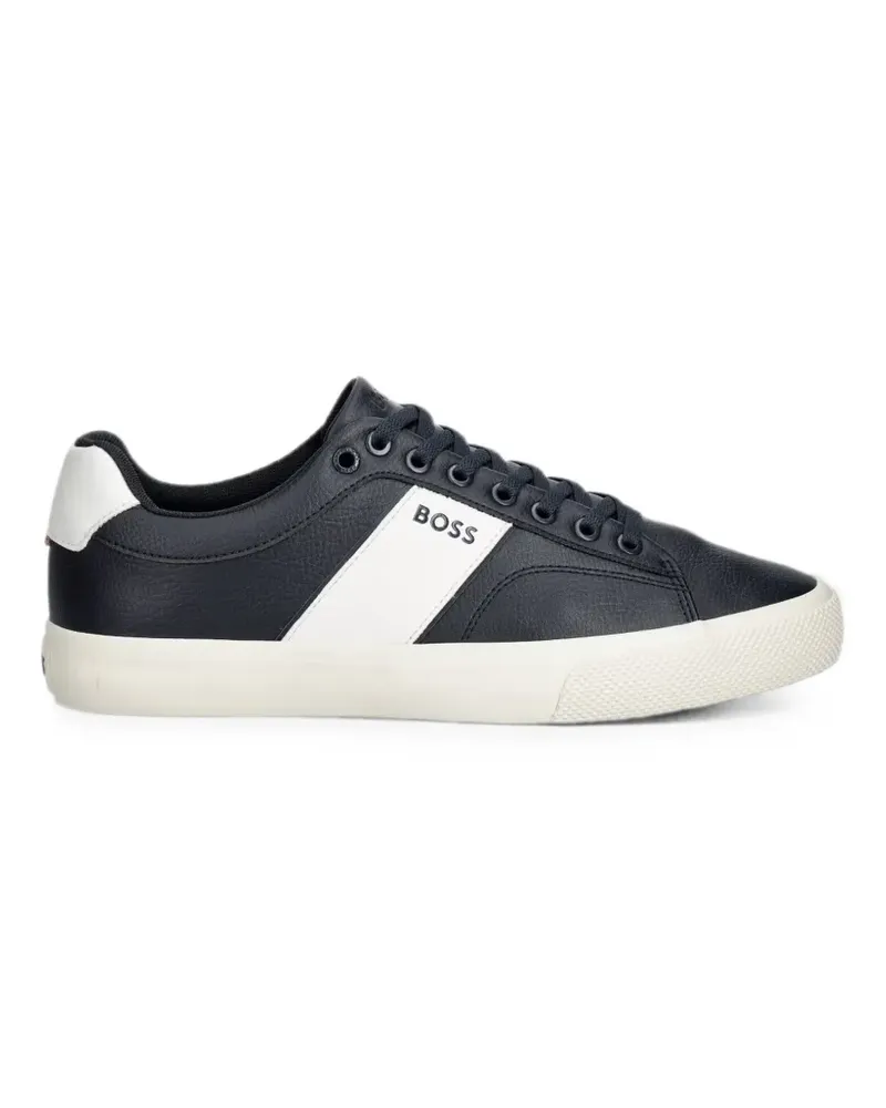 HUGO BOSS logo-print panelled sneakers - Blau Blau