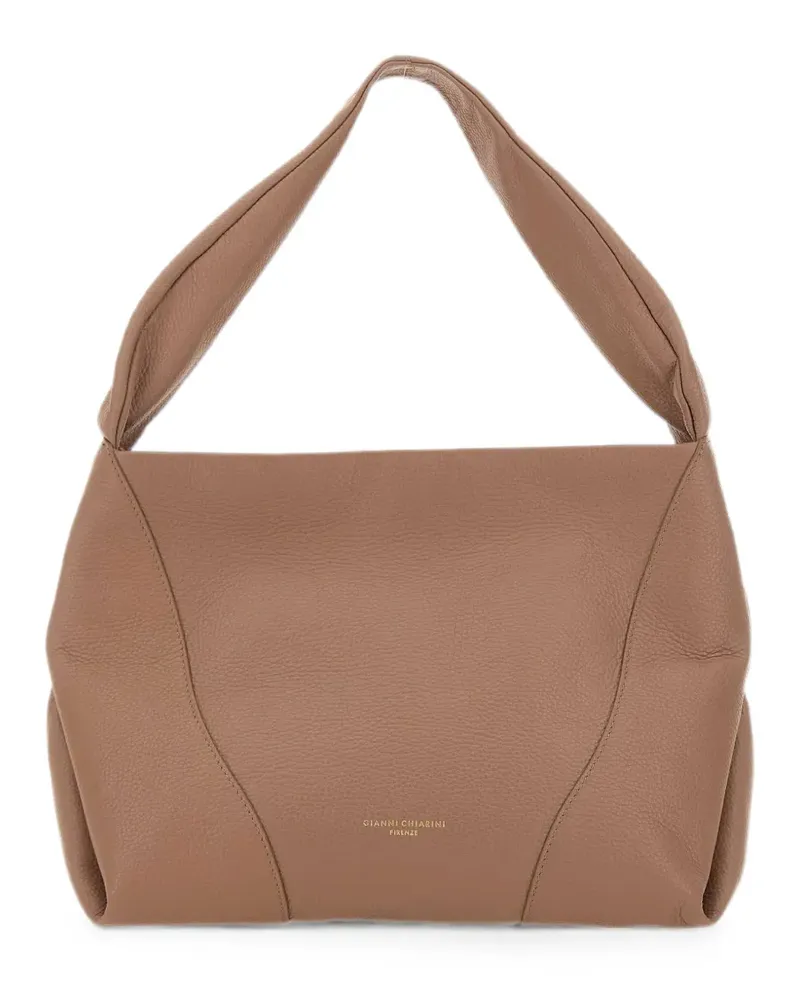 Gianni Chiarini Suria grained leather shoulder bag - Nude Nude