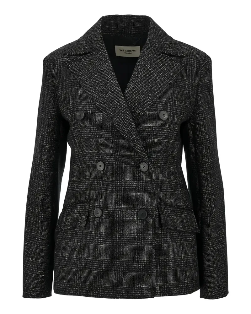 Max Mara Blazer mit Prince of Wales-Karomuster - Grau Grau