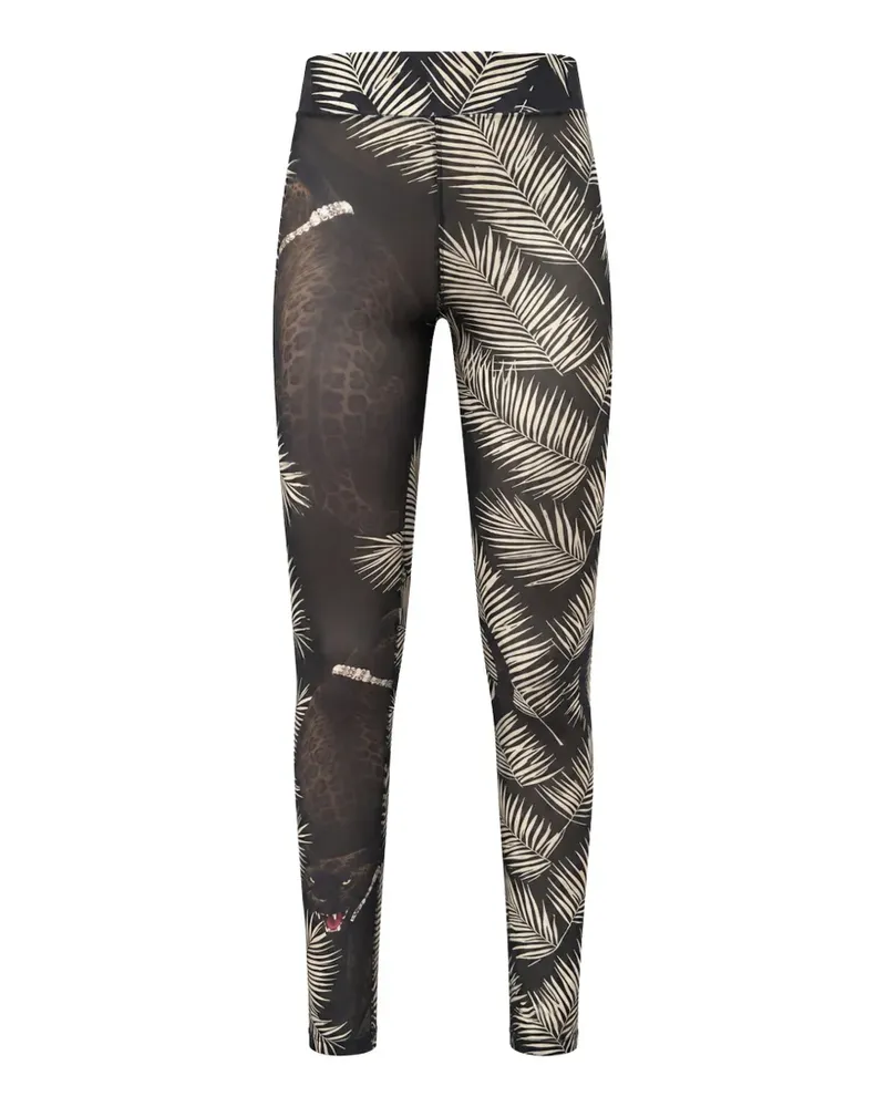 Philipp Plein Panthère Privée Leggings aus Tüll - Schwarz Schwarz