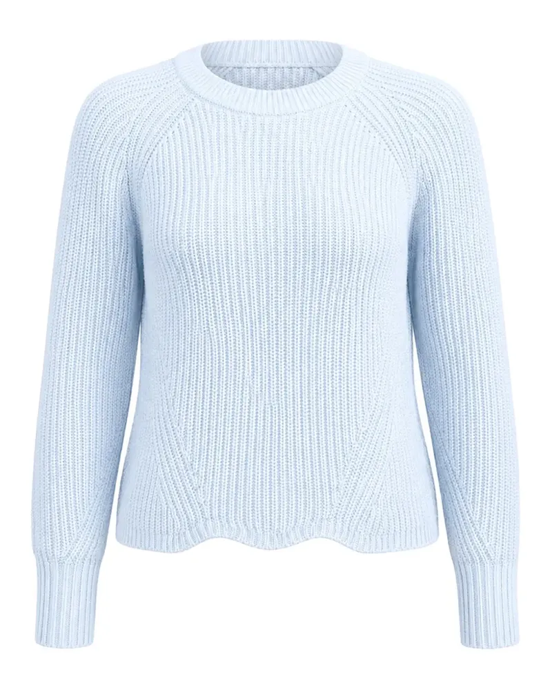 Autumn Cashmere scallop-edge shaker-stitch sweater - Blau Blau