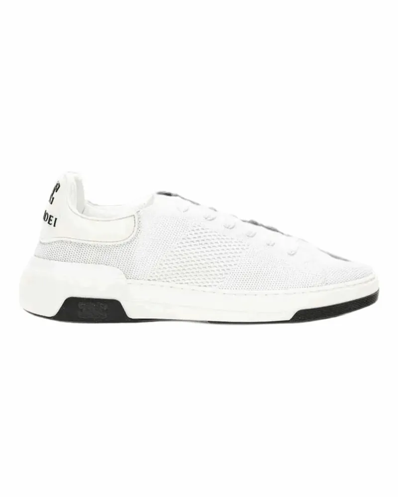 Casadei Sneakers mit gestricktem Ledereinsatz - Weiß Weiß