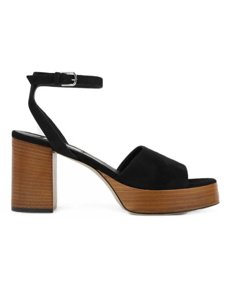 Totême platform suede sandals - Schwarz Schwarz