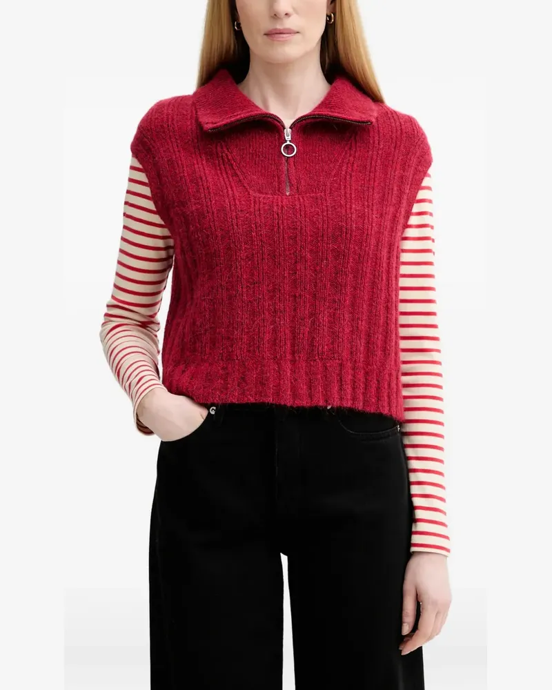 Marc O'Polo zip-neck vest - Rot Rot