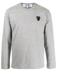 Comme des Garçons Pullover mit Logo-Patch Grau