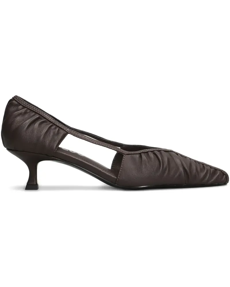 Bibi Lou Spitze Rigel Pumps mit Raffungen 45mm - Braun Braun