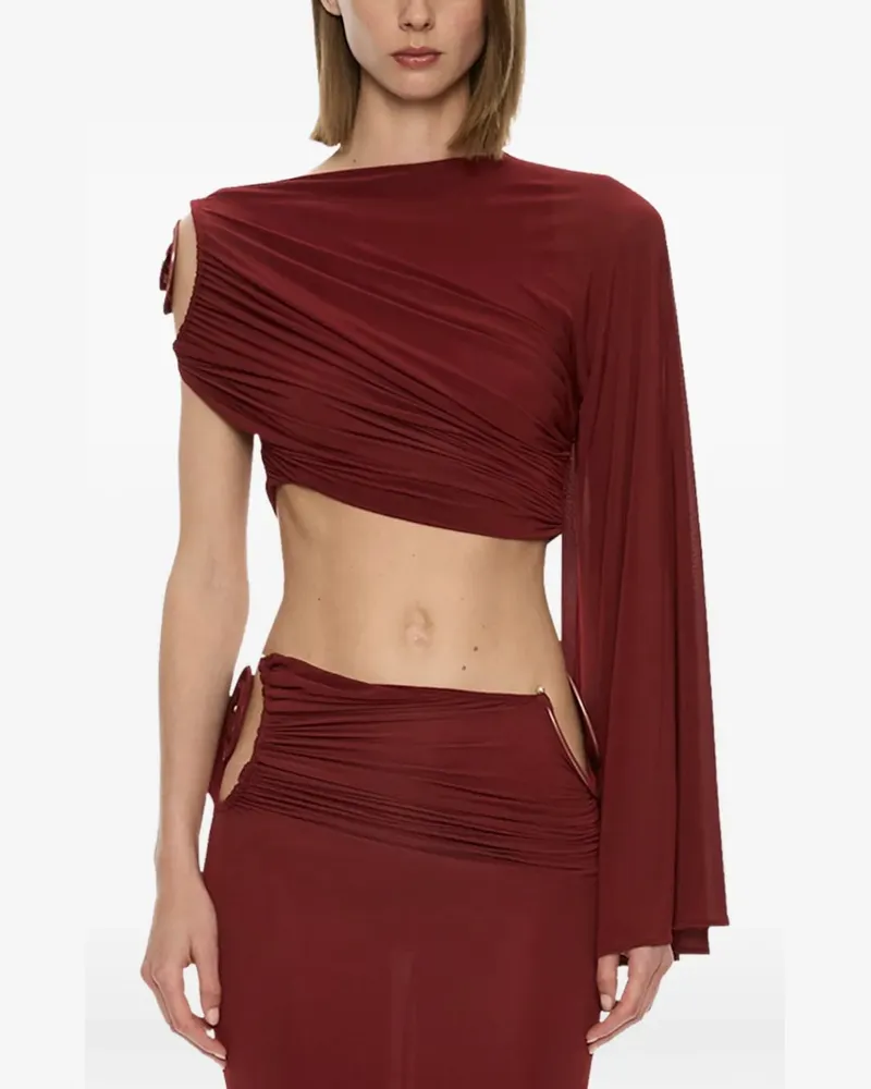 Christopher Esber Aurelia sculpted spiral drape blouse - Rot Rot