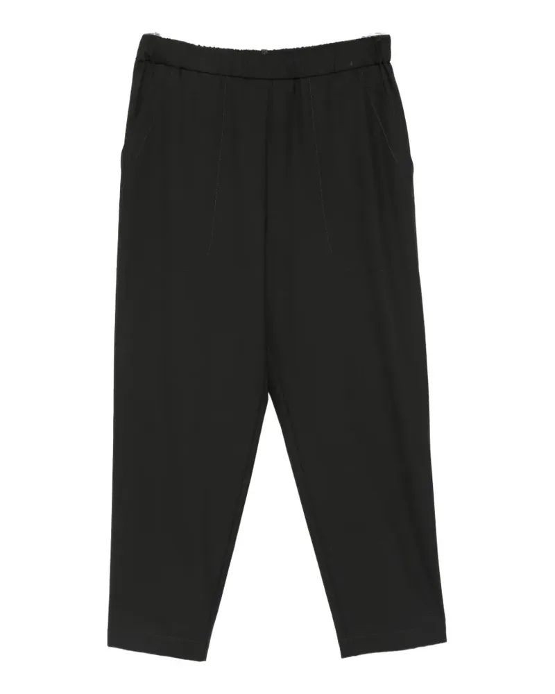 Fabiana Filippi elasticated-waist tapered trousers - Schwarz Schwarz