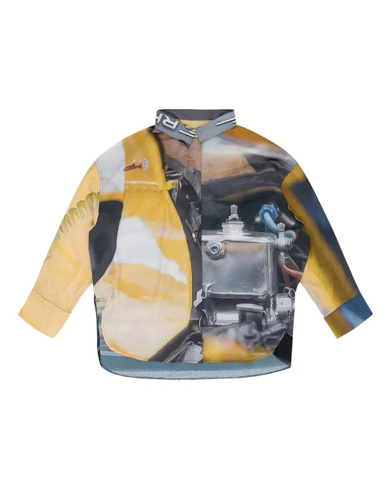 RHUDE Button-down-Hemd mit Print - Gelb Gelb