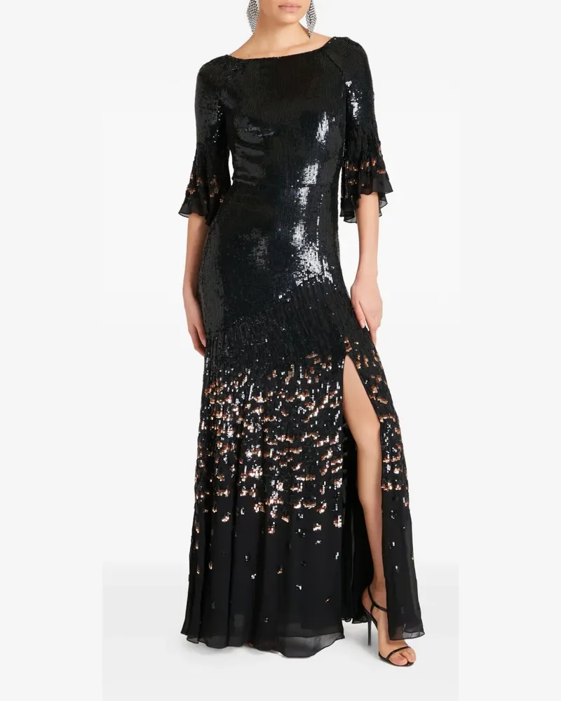 Temperley London sequin-embellished maxidress - Schwarz Schwarz