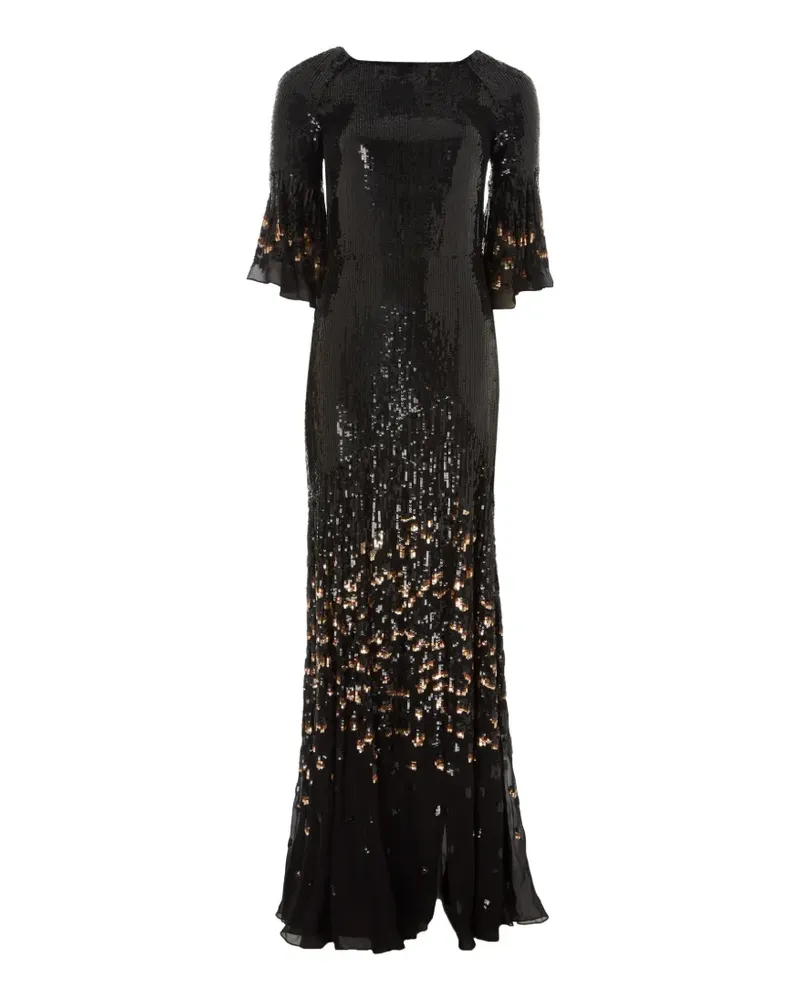 Temperley London Celestial Maxikleid - Schwarz Schwarz