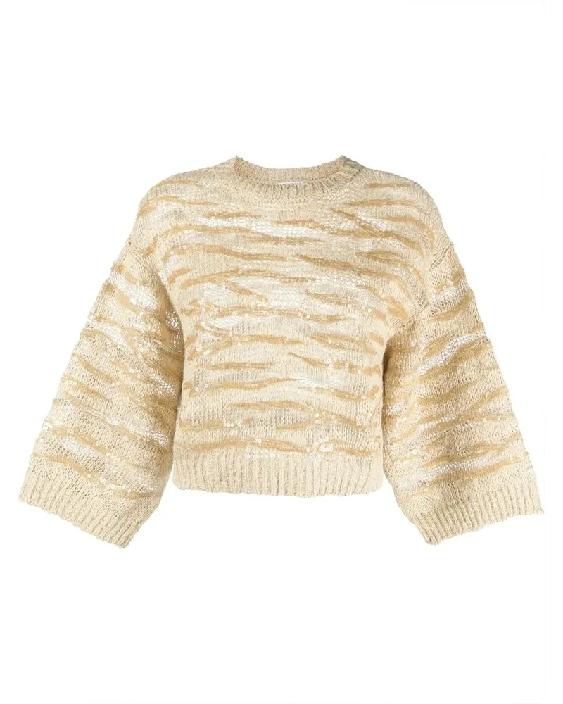 Brunello Cucinelli Pullover mit Pailletten - Nude Nude