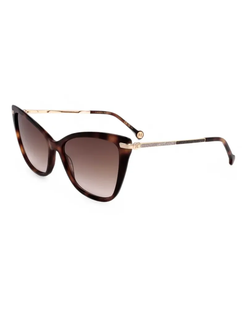 Carolina Herrera New York tortoiseshell-effect cat-eye sunglasses - Braun Braun