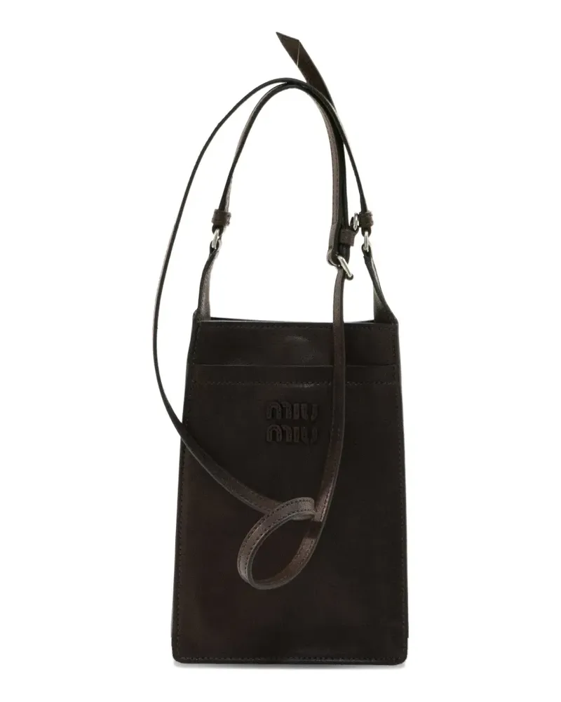 Miu Miu logo phone bag - Braun Braun