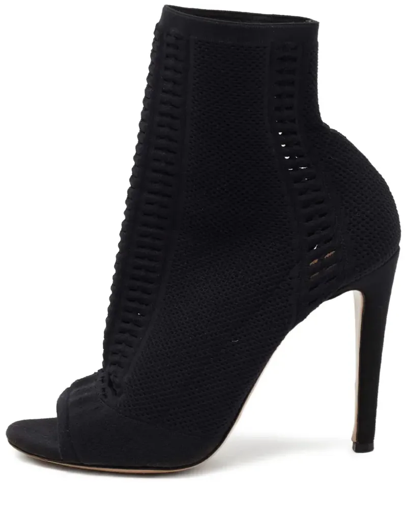 Gianvito Rossi Peeptoe-Stiefeletten 110mm - Schwarz Schwarz