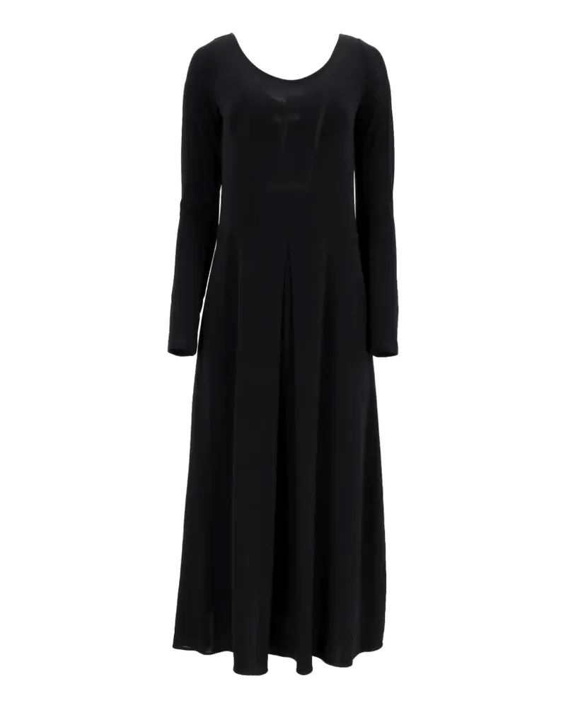 Max Mara Maxikleid mit Falten - Schwarz Schwarz