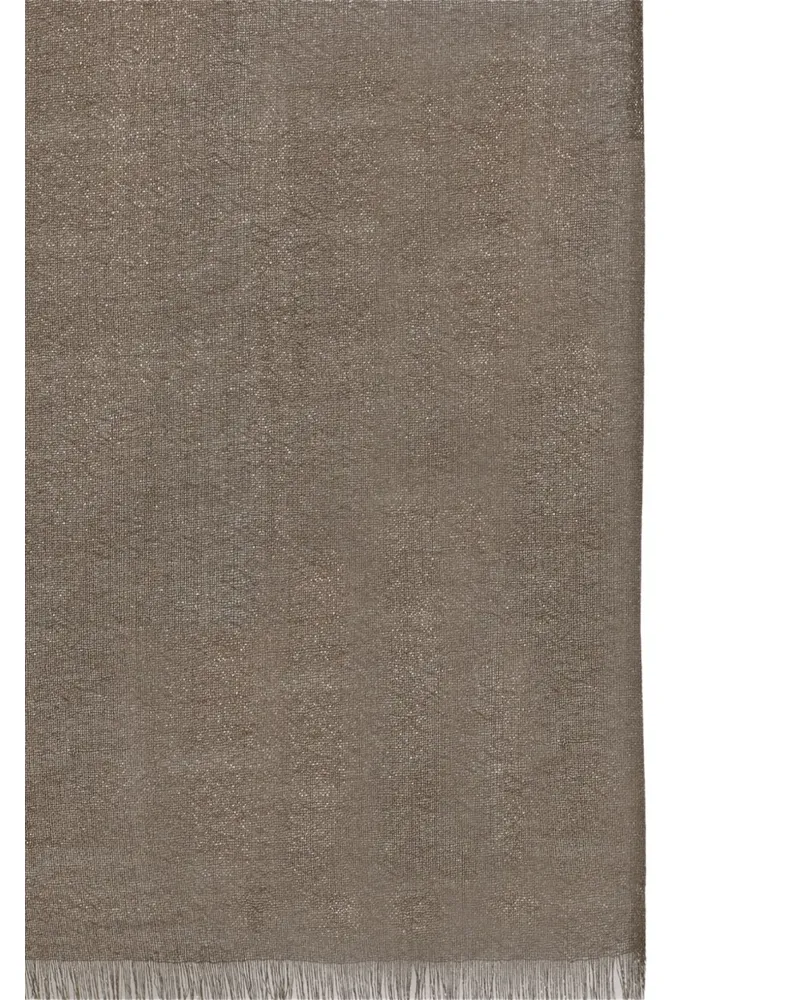 Brunello Cucinelli Schal mit Lurex - Braun Braun
