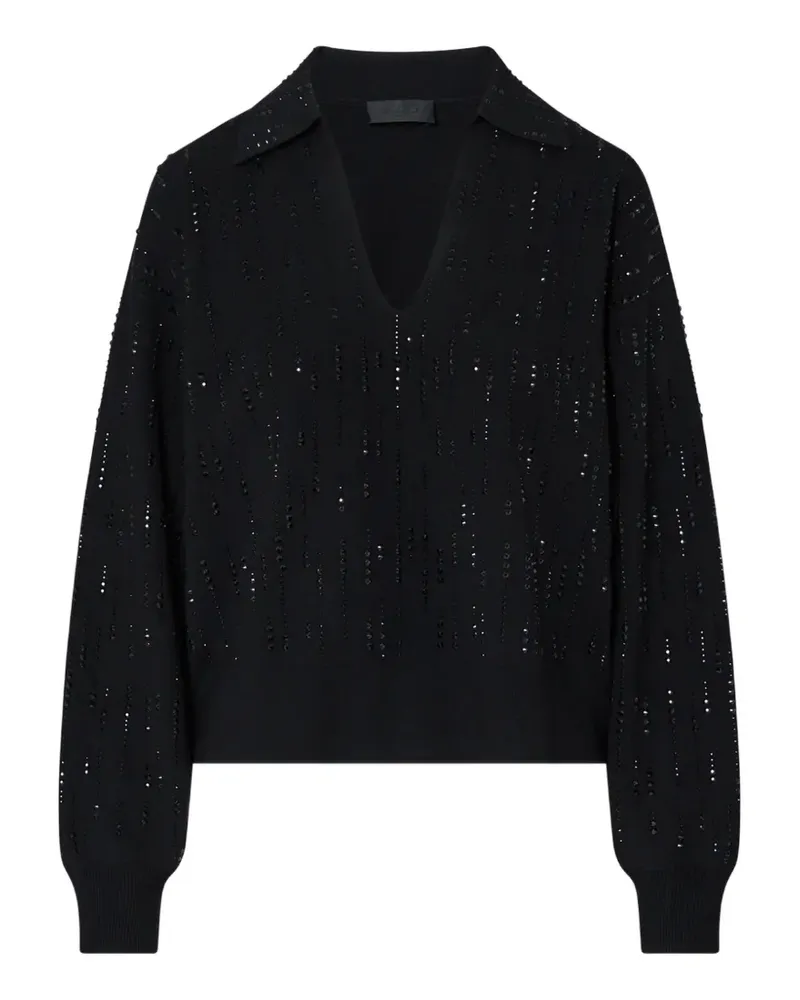 Liu Jo sweater with jewel embroidery - Schwarz Schwarz