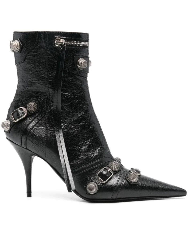 Balenciaga Cagole Stiefel 90mm - Schwarz Schwarz